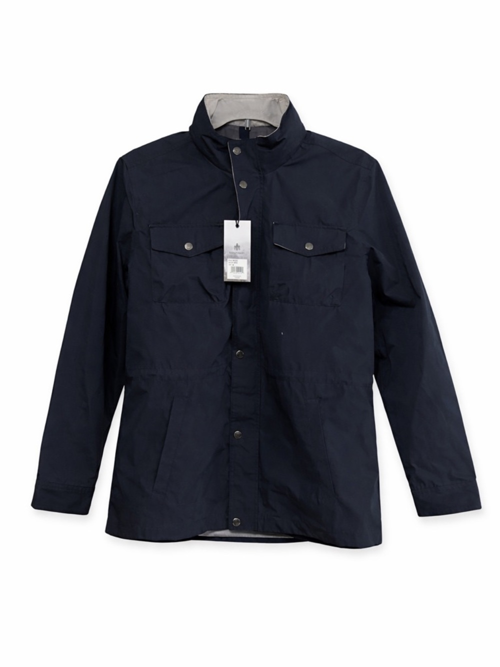 Rainforest Men’s Jacket Size Medium NWT Navy Lightweight Utility Snap Front Coat